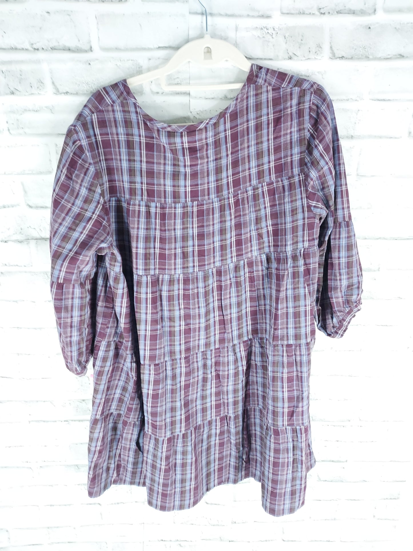 40 Soft Grey Robe à carreaux