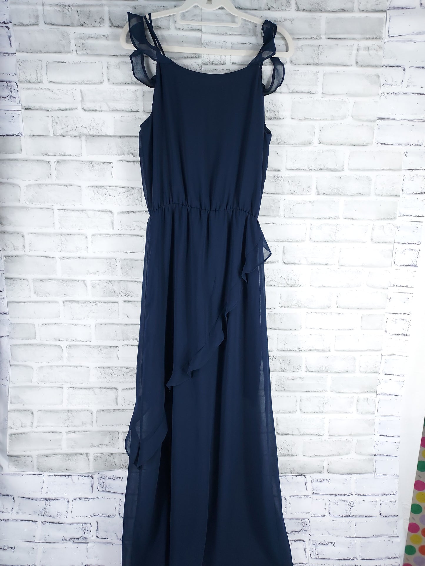 36 Robe longue bleu marine