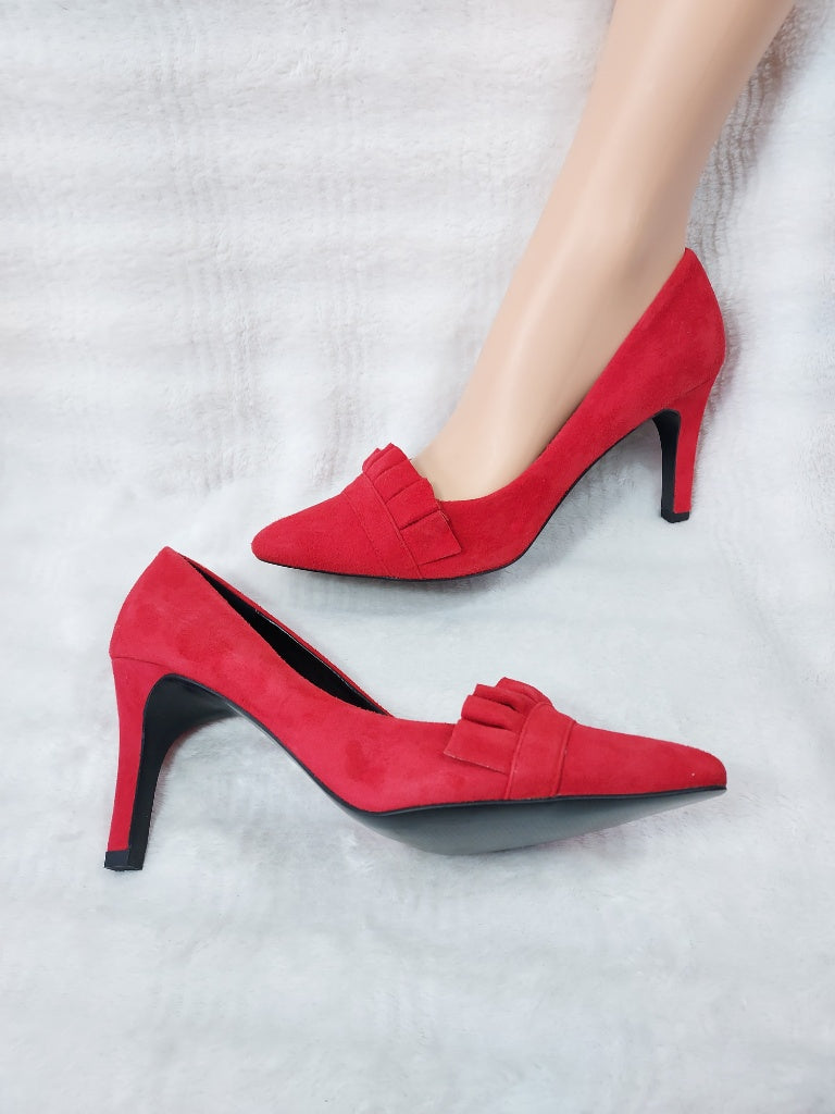 40 RR Escarpins en cuir rouges