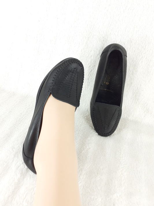 35 cuir vachette Mocassins noirs