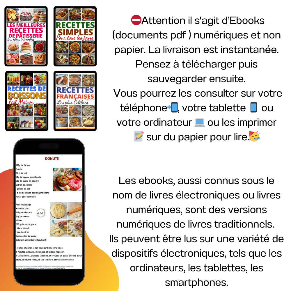 Collection gourmande de 8 ebooks de recettes incontournables pour cuisiner facilement au quotidien