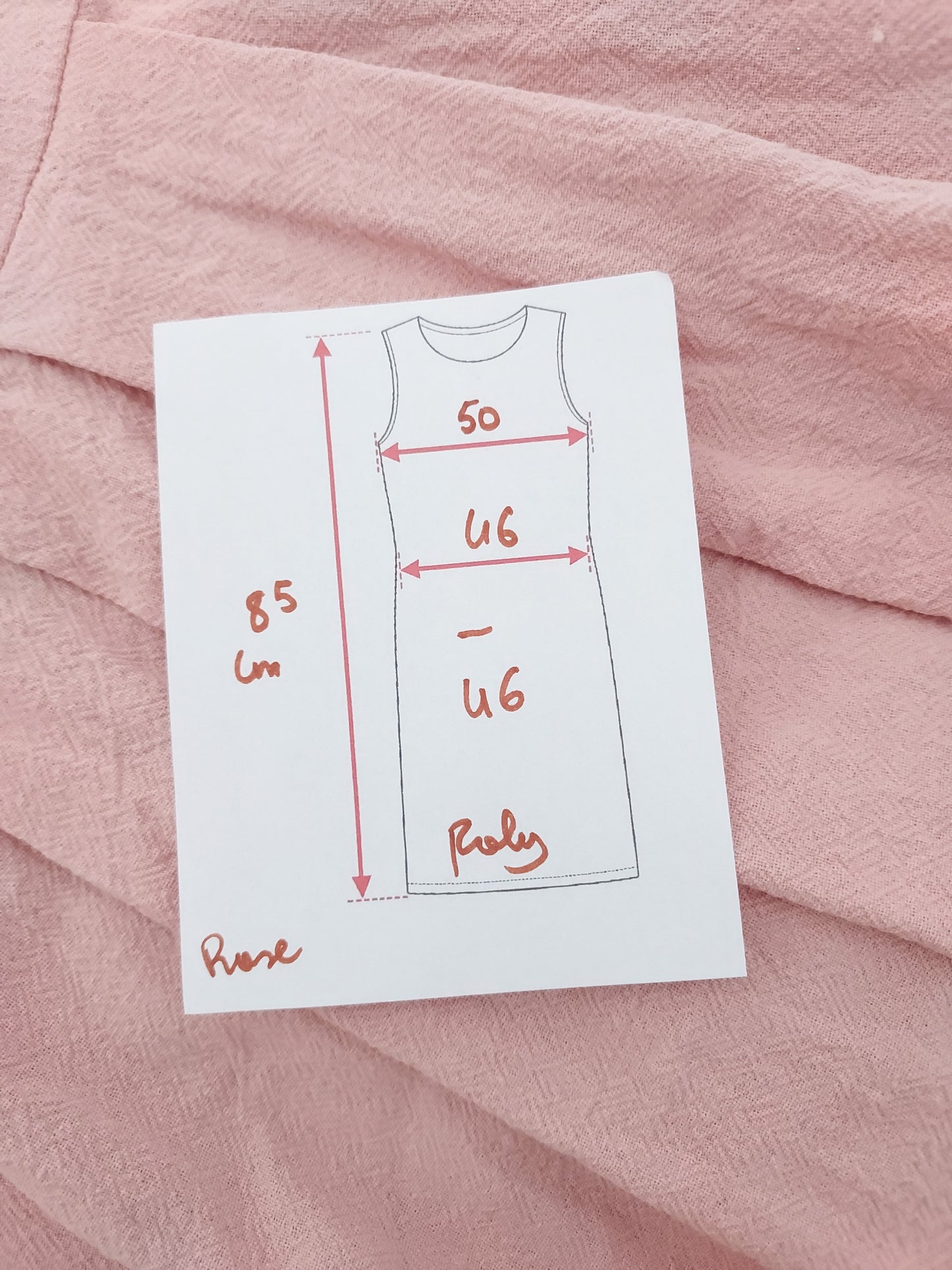 46 Robe d'été rose