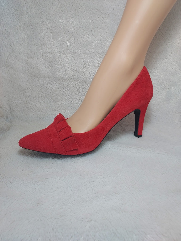 40 RR Escarpins en cuir rouges