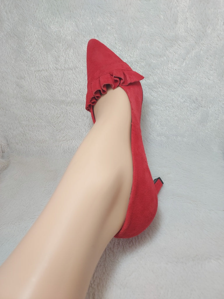 40 RR Escarpins en cuir rouges