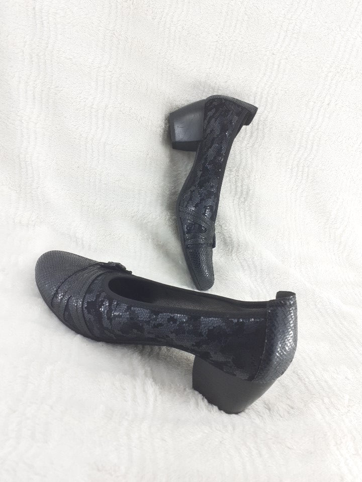 39 Pedigirl Ballerines a talons carrés en cuir