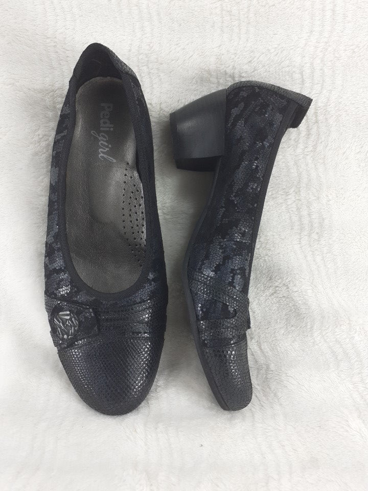 39 Pedigirl Ballerines a talons carrés en cuir