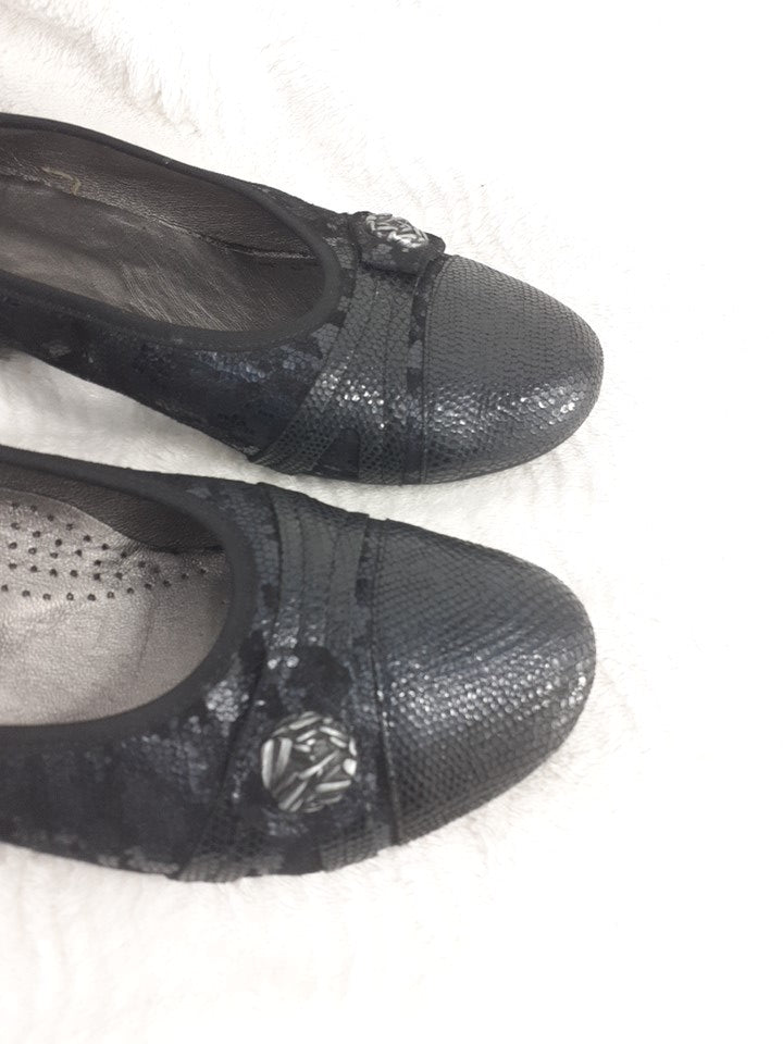39 Pedigirl Ballerines a talons carrés en cuir