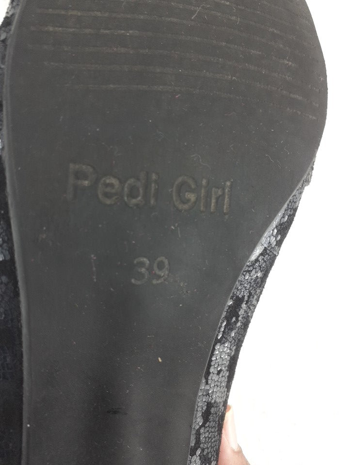 39 Pedigirl Ballerines a talons carrés en cuir