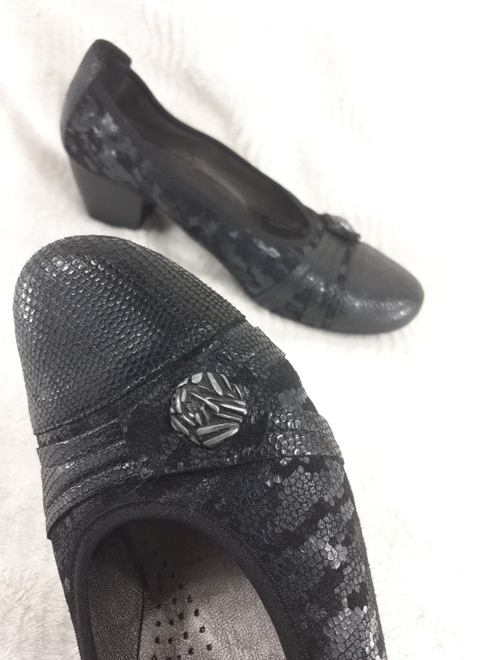 39 Pedigirl Ballerines a talons carrés en cuir