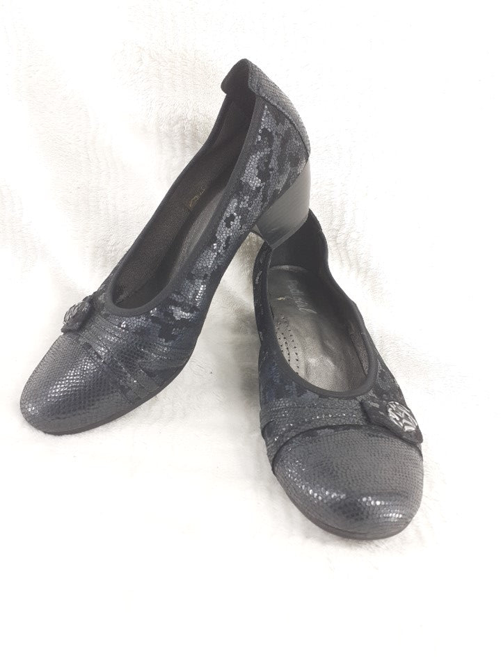 39 Pedigirl Ballerines a talons carrés en cuir