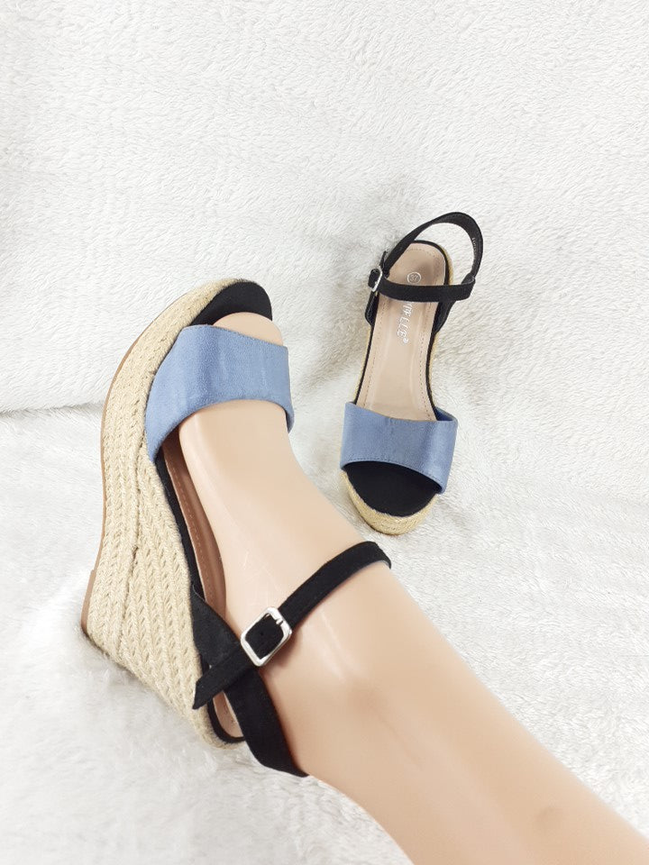 37 Bestelle noir et turquoise Talon 12 cm