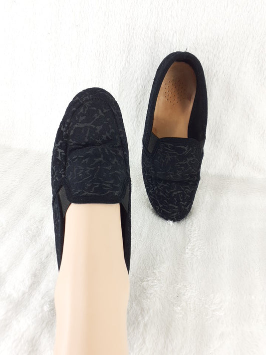 38 chaussons noir dessous cuir