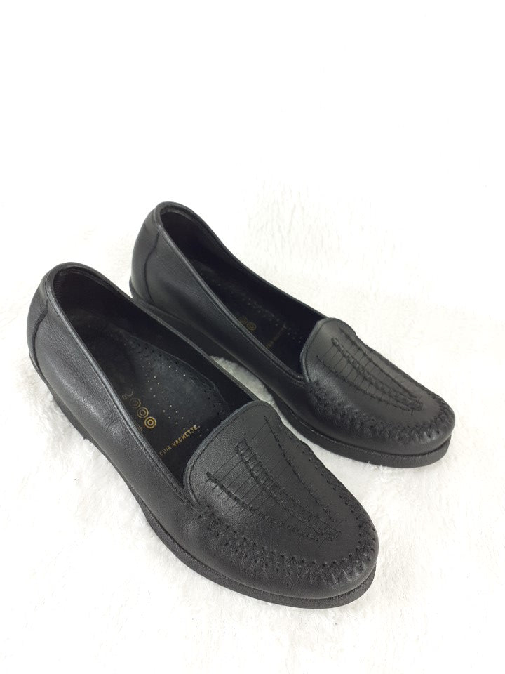 35 cuir vachette Mocassins noirs