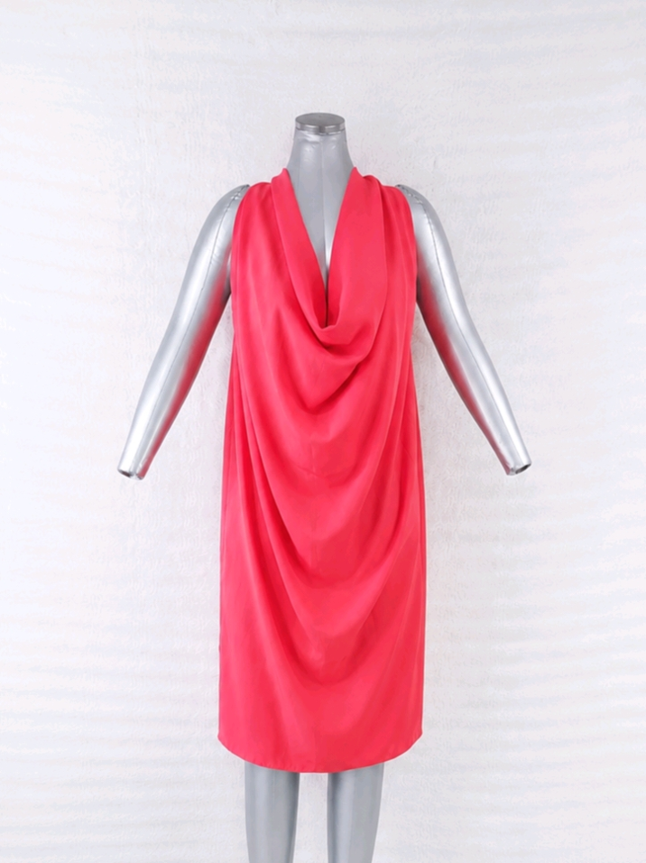Robe drapée T36 S Corail éclatante