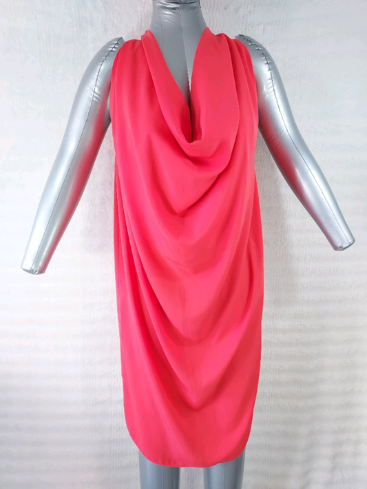 Robe drapée T36 S Corail éclatante