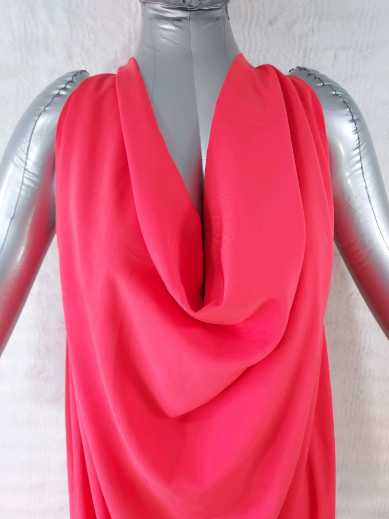 Robe drapée T36 S Corail éclatante