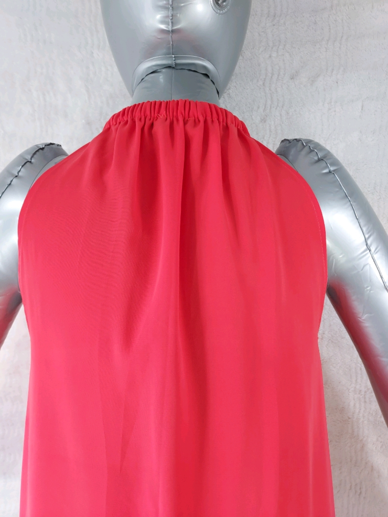 Robe drapée T36 S Corail éclatante