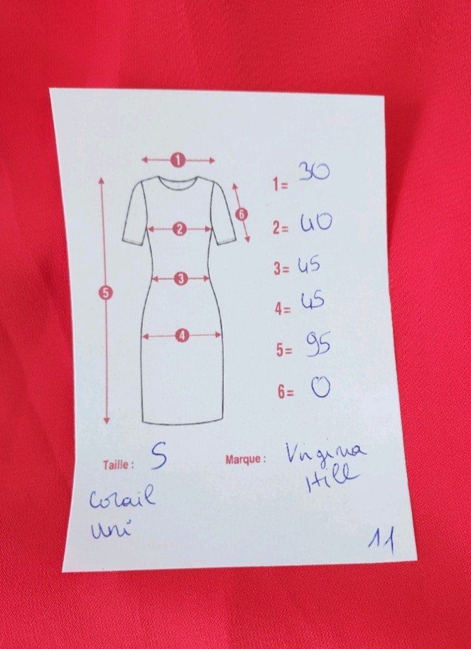 Robe drapée T36 S Corail éclatante