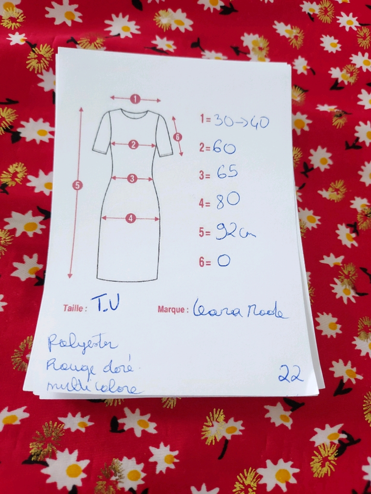 Robe fleurie rouge pleine de pep’s Taille universelle