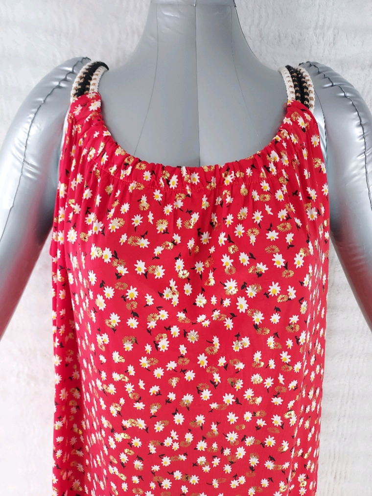 Robe fleurie rouge pleine de pep’s Taille universelle
