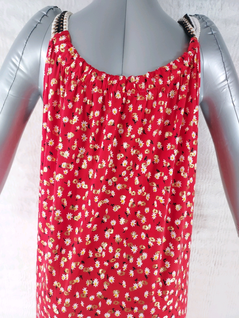 Robe fleurie rouge pleine de pep’s Taille universelle