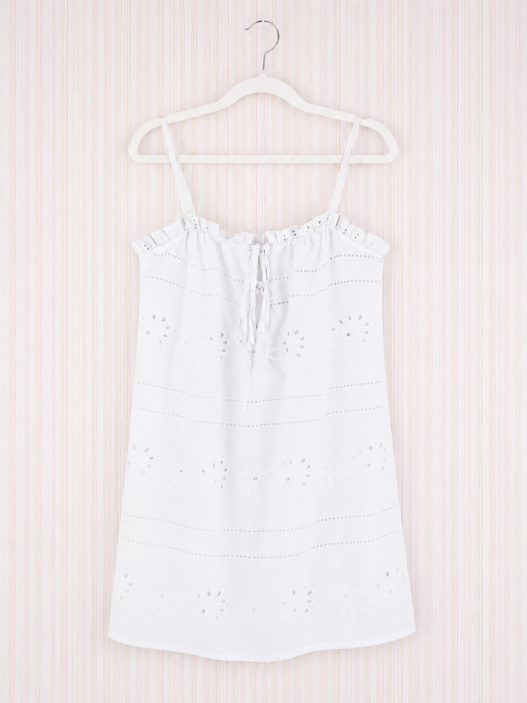 36 Robe courte Blanche Coton et Polyester