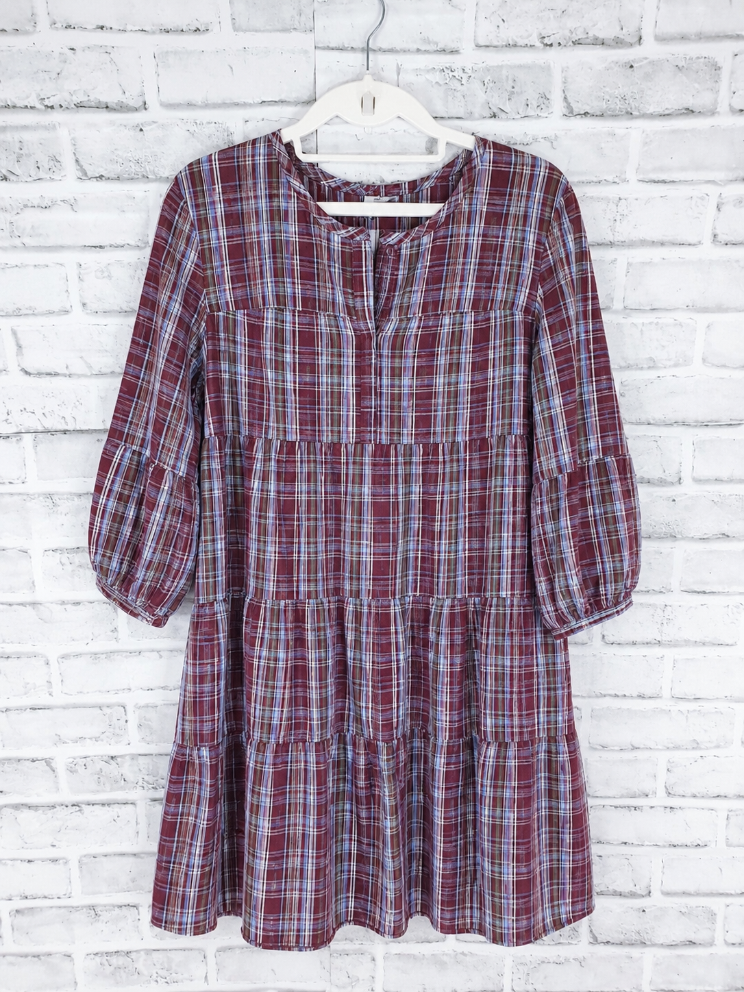 40 Soft Grey Robe à carreaux