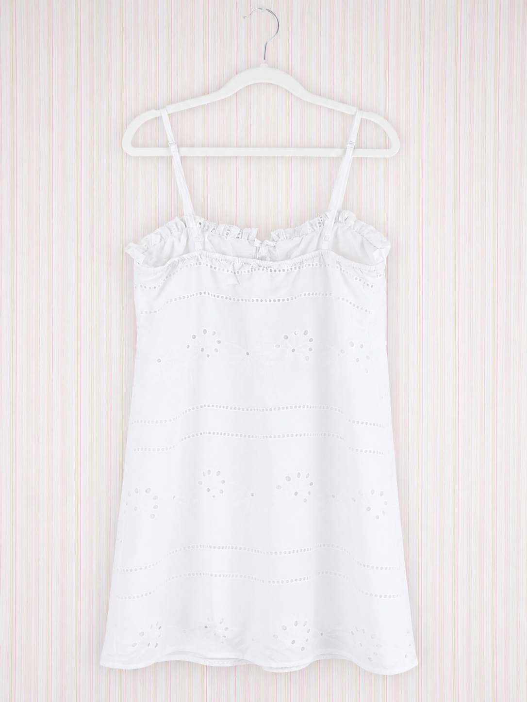 36 Robe courte Blanche Coton et Polyester