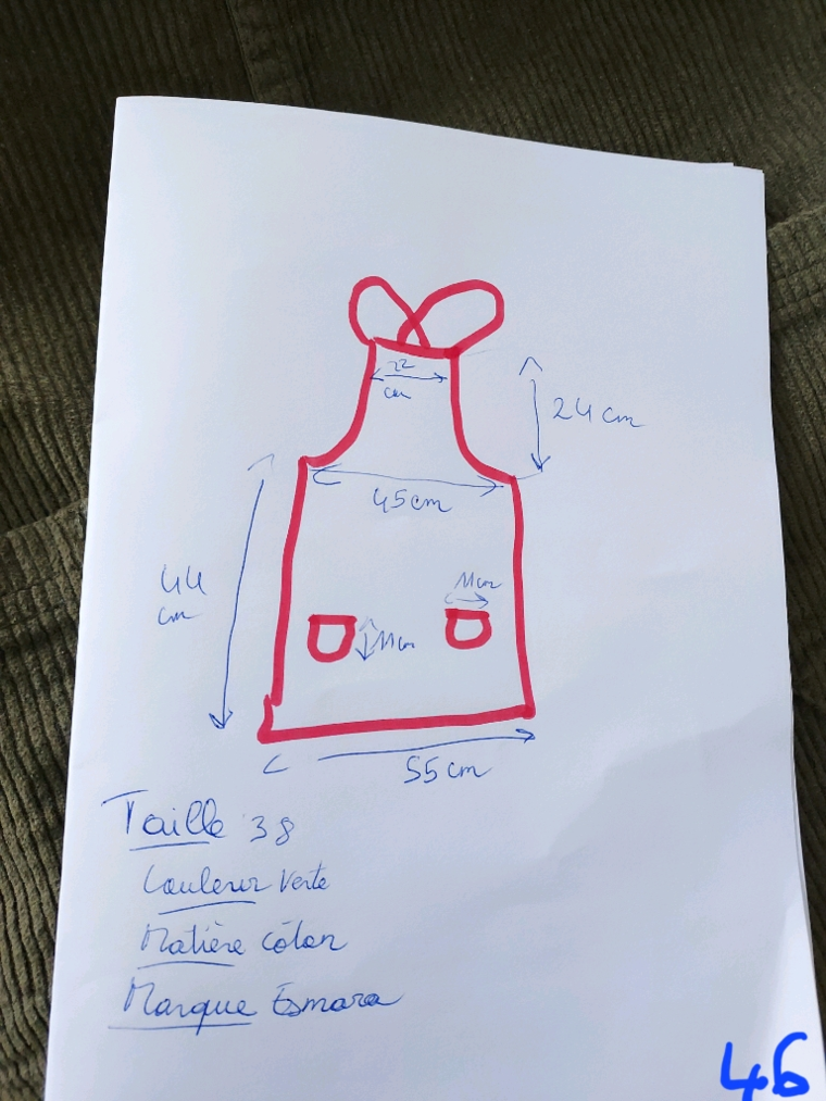 Robe salopette kaki taille 38 M