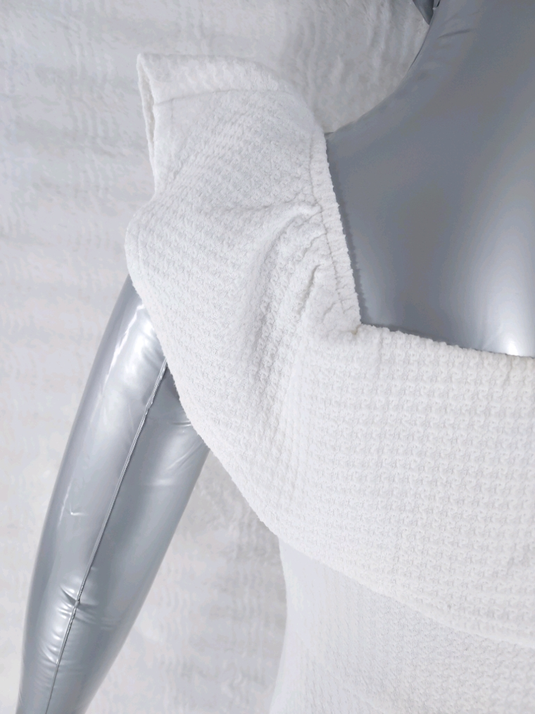 Robe blanche Zara T36 S à col drapé