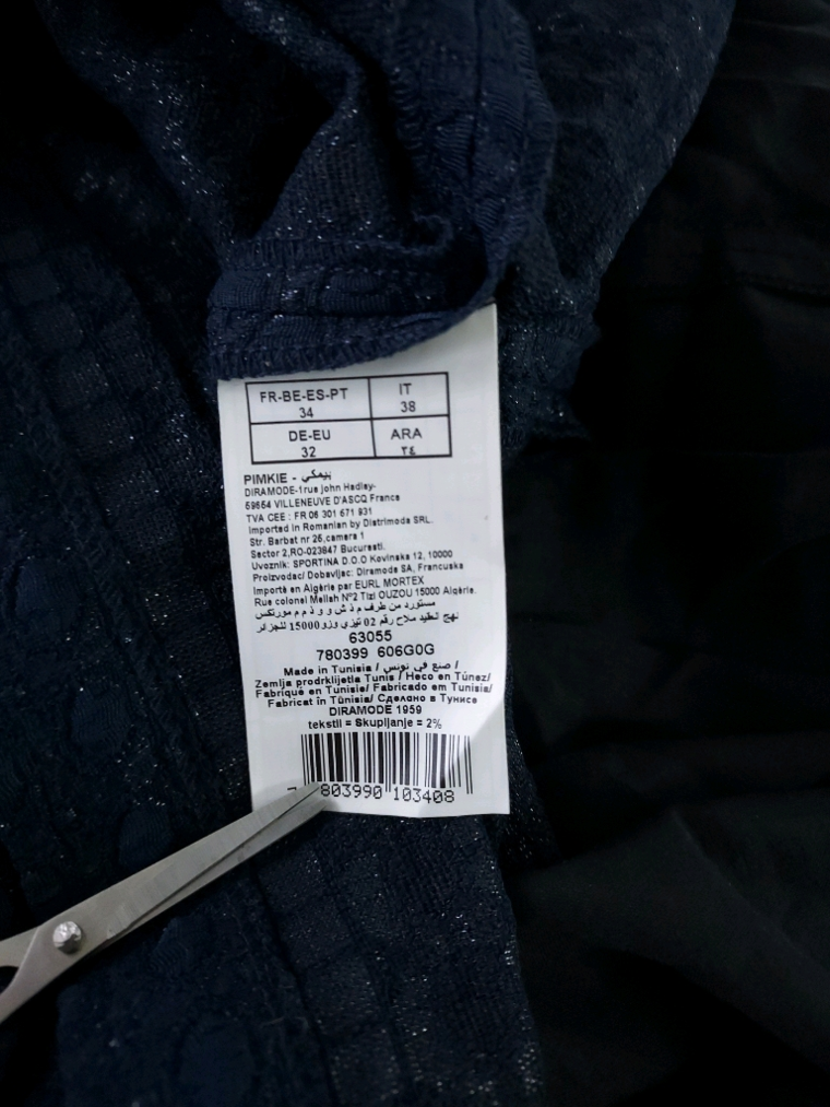 Robe bleue évasée T34 XS Pimkie
