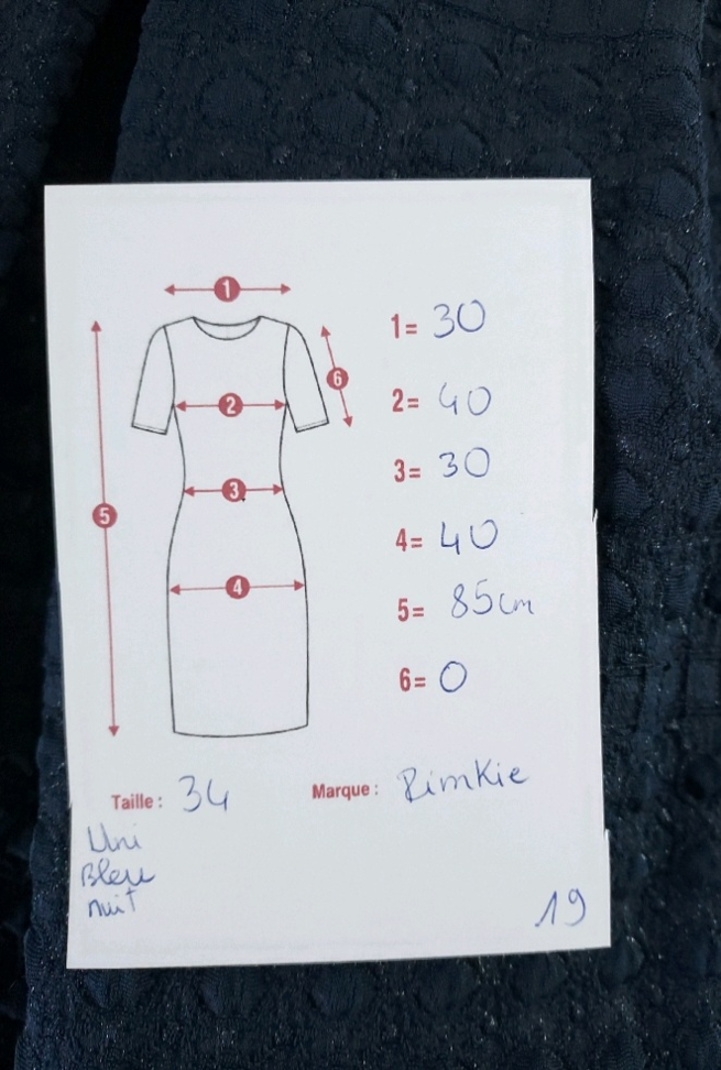 Robe bleue évasée T34 XS Pimkie