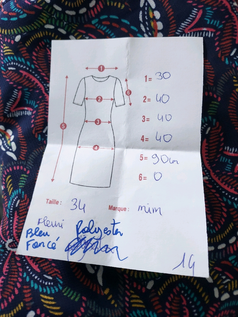 Robe imprimée T34 XS élégante