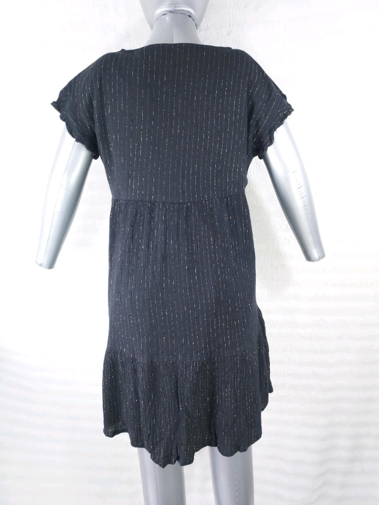 Robe T38 M  à fines rayures brillantes
