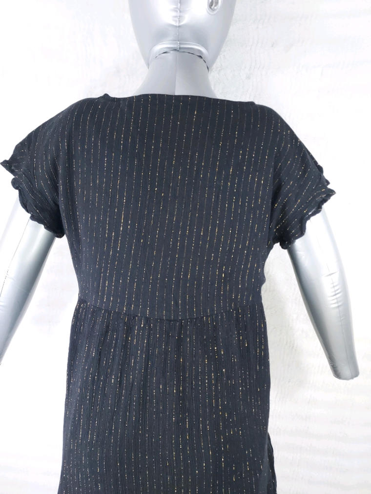 Robe T38 M  à fines rayures brillantes