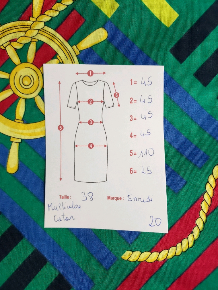 Robe T38 M  colorée originale
