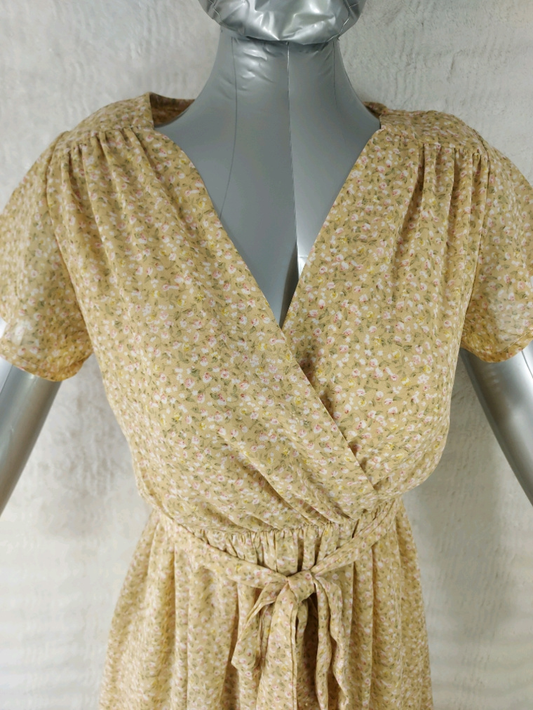 Robe jaune cache-cœur TS/M 36 40