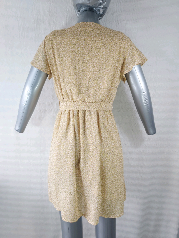 Robe jaune cache-cœur TS/M 36 40
