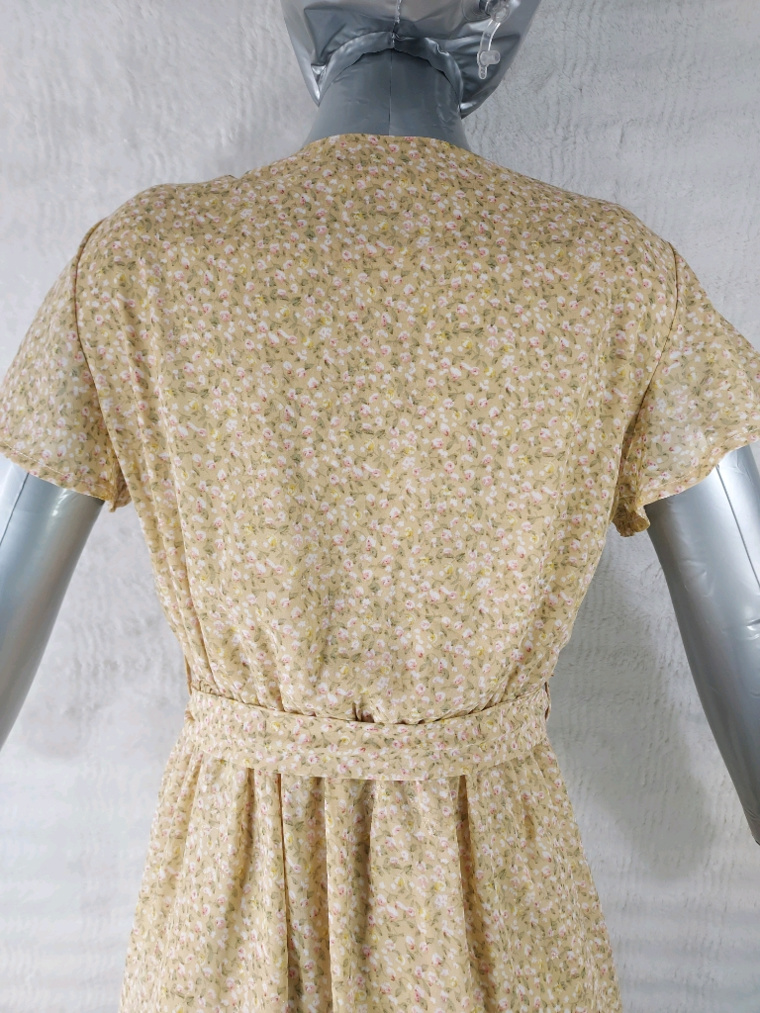 Robe jaune cache-cœur TS/M 36 40